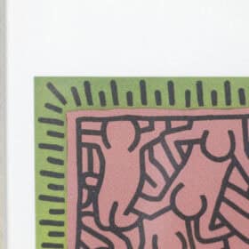 Signed Keith Haring Abstract Silkscreen Print