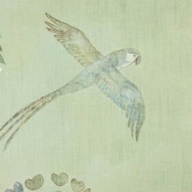 Contemporary French Hand-Painted Parrot Canvas