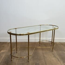 Oblong Glass Coffee Table, by Maison Baguès, 1960s.