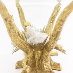 Pierre Duval Brasseur Gold-Plated Brass Dining Table. Circa 1970.