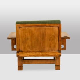 Pair of Modernist-Style Armchairs made of Pitch Pine. 1960s.