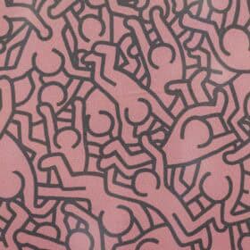 Signed Keith Haring Abstract Silkscreen Print