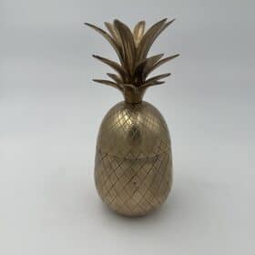 Pair of Vintage Brass Pineapple Ice Buckets, in the Style of Mauro Manetti, 1970s.