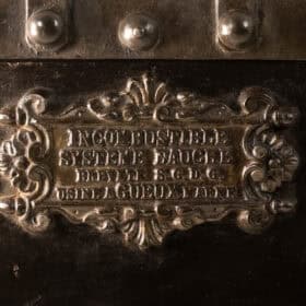 Antique Bauche Metal Travel Safe