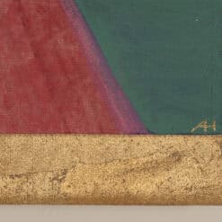 Contemporary French Hand-Painted 1950s Woman Canvas - Signature Detail - Styylish
