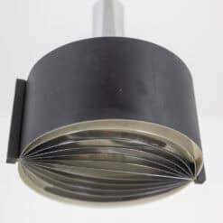 1960s French Black and Chrome Pendant Light - Lamp Detail Three - Styylish
