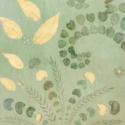 Contemporary French Hand-Painted Parrot Canvas - Foliage Detail Four - Styylish