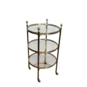 Three-Tiered Bar Cart, Attributed to Maison Jansen, 1940s