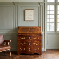 Baroque Secretary Desk- Switzerland 18th century, walnut veneer- in a 18th century inspired modernized setting- Styylish