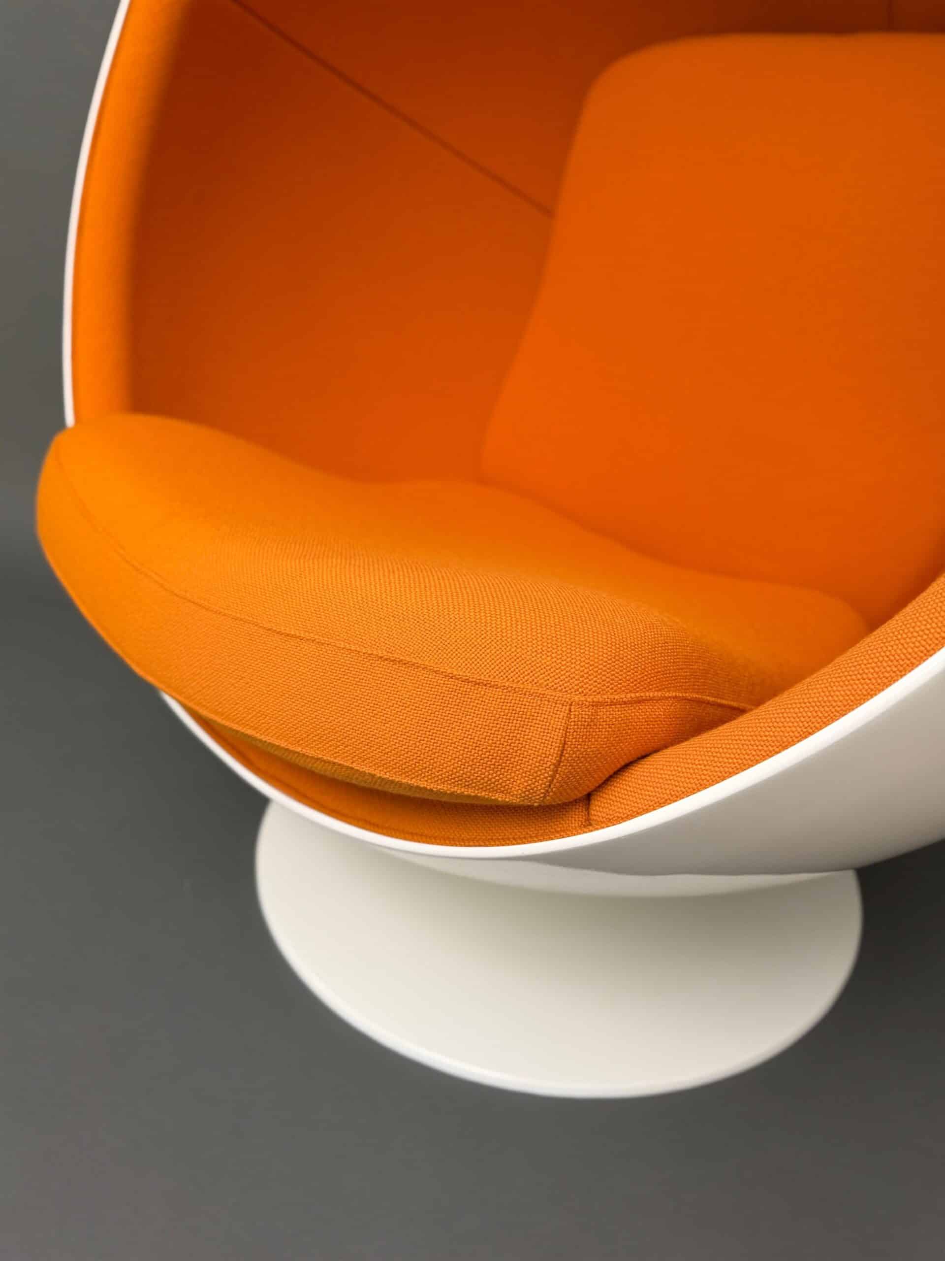 Original Asko Ball Chair, Eero Aarnio, White and Orange, Finland, 1960s - Image 13