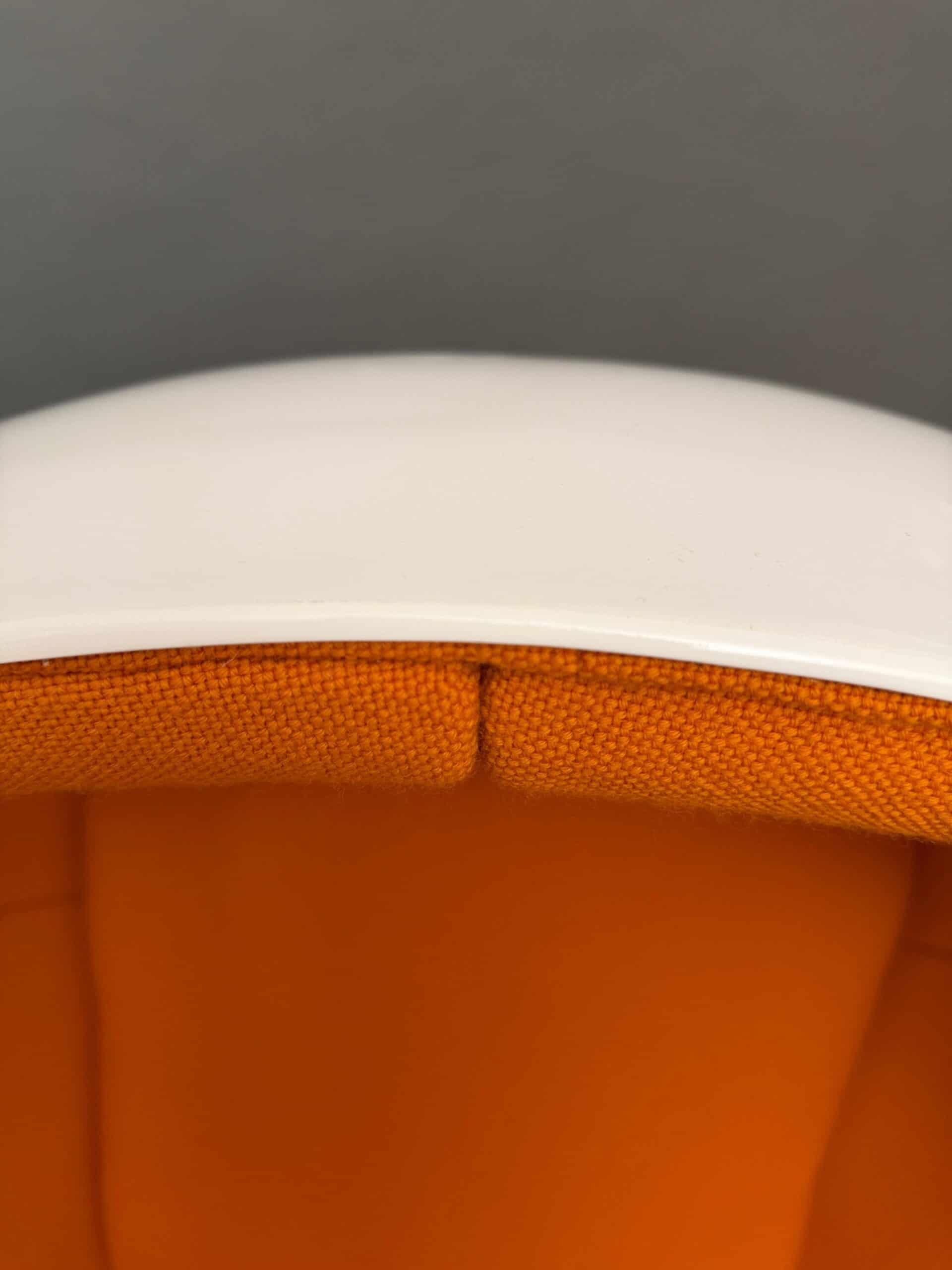 Original Asko Ball Chair, Eero Aarnio, White and Orange, Finland, 1960s - Image 15