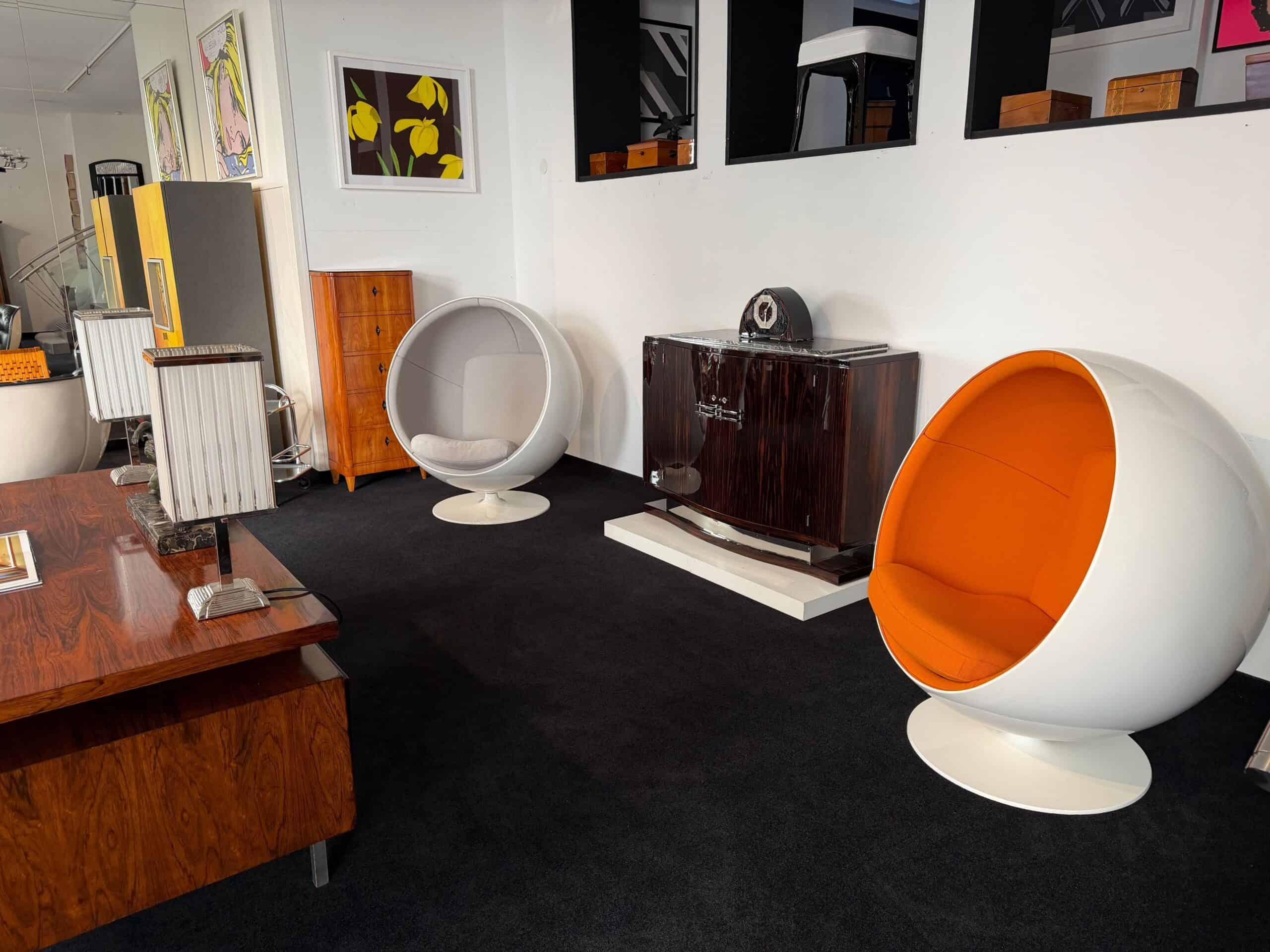 Original Asko Ball Chair, Eero Aarnio, White and Orange, Finland, 1960s - Image 16
