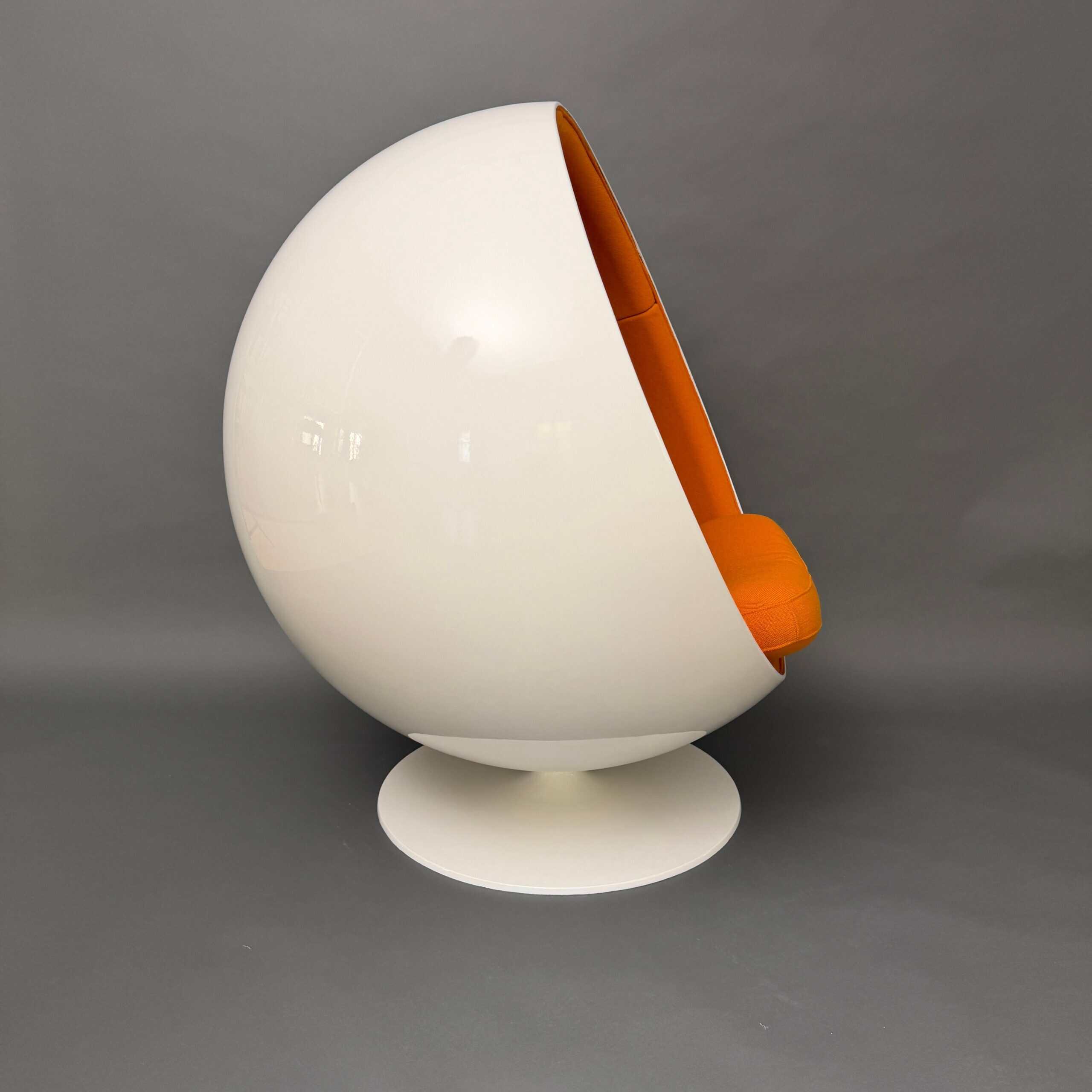 Original Asko Ball Chair, Eero Aarnio, White and Orange, Finland, 1960s - Image 7