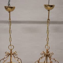 Pair of Italian Hexagonal Brass Lanterns, 1990s - Image 6