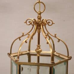 Pair of Italian Hexagonal Brass Lanterns, 1990s - Image 7