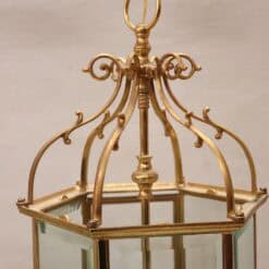 Pair of Italian Hexagonal Brass Lanterns, 1990s - Image 8