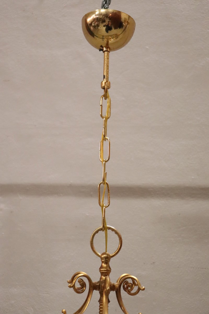 Pair of Italian Hexagonal Brass Lanterns, 1990s - Image 11