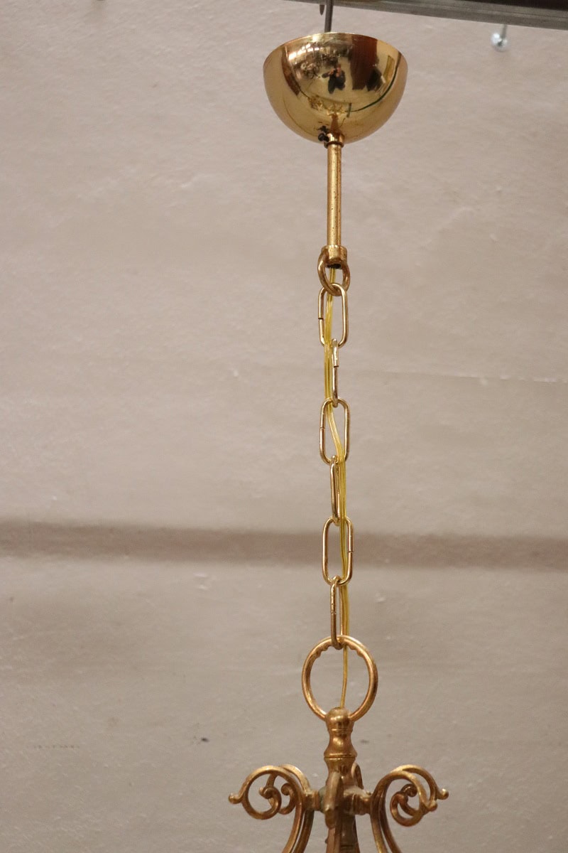 Pair of Italian Hexagonal Brass Lanterns, 1990s - Image 12