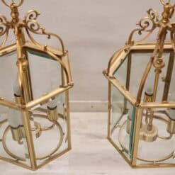 Pair of Italian Hexagonal Brass Lanterns, 1990s - Image 13