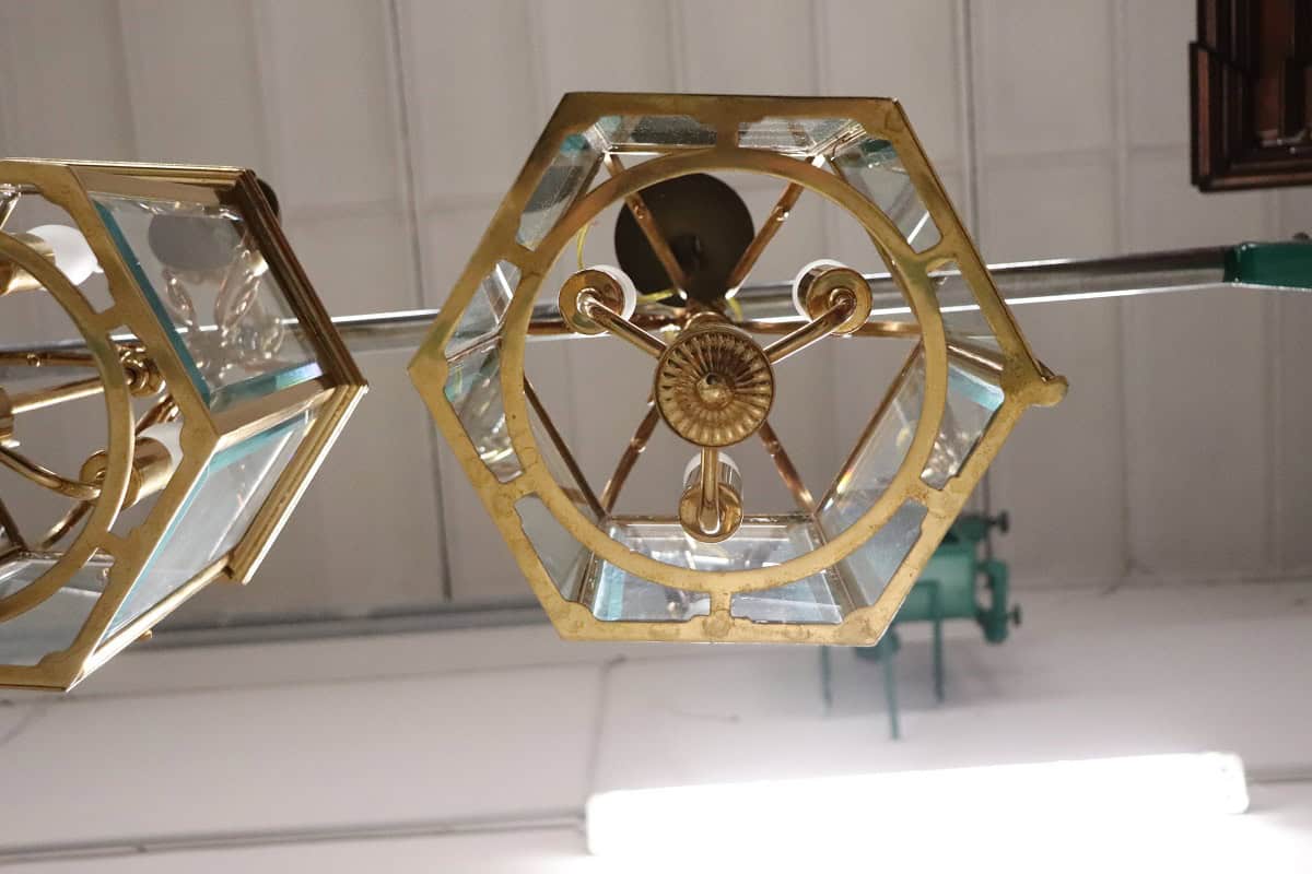 Pair of Italian Hexagonal Brass Lanterns, 1990s - Image 14