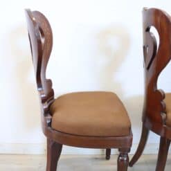 19th Century Italian Charles X Inlaid Walnut Set of Six Antique Elegant Chairs - Image 9