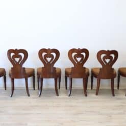 19th Century Italian Charles X Inlaid Walnut Set of Six Antique Elegant Chairs - Image 10