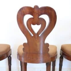 19th Century Italian Charles X Inlaid Walnut Set of Six Antique Elegant Chairs - Image 11