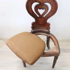19th Century Italian Charles X Inlaid Walnut Set of Six Antique Elegant Chairs - Image 14