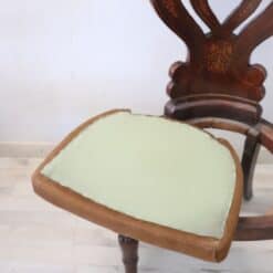 19th Century Italian Charles X Inlaid Walnut Set of Six Antique Elegant Chairs - Image 15