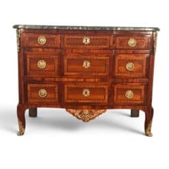 Antique French Louis XVI Chest of Drawers, Kingwood veneer with original bronze mounts- Styylish