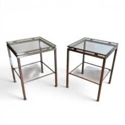 Pair of Guy Lefèvre Side Tables for Maison Jansen- Styylish