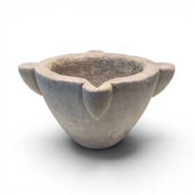 18th-Century French Marble Mortar with Ear Handles