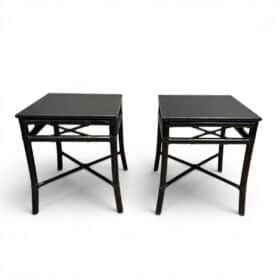 Pair of Faux Bamboo Side Tables by Gasparucci Italo, Italy, circa 1970