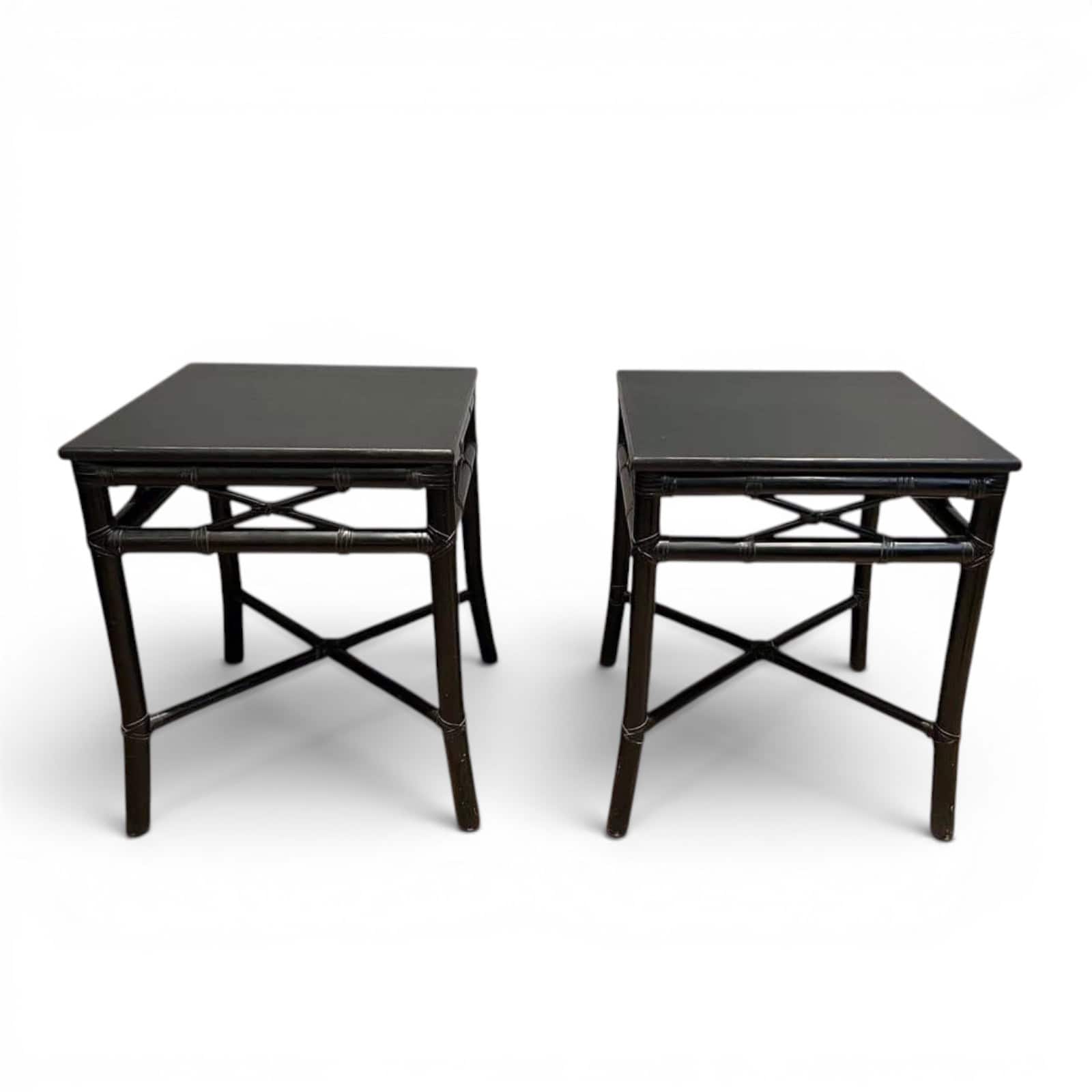 Pair of Faux Bamboo Side Tables by Gasparucci Italo- Styylish