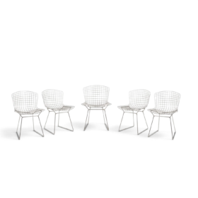 Harry Bertoia for Knoll Chrome-Plated Steel Chairs
