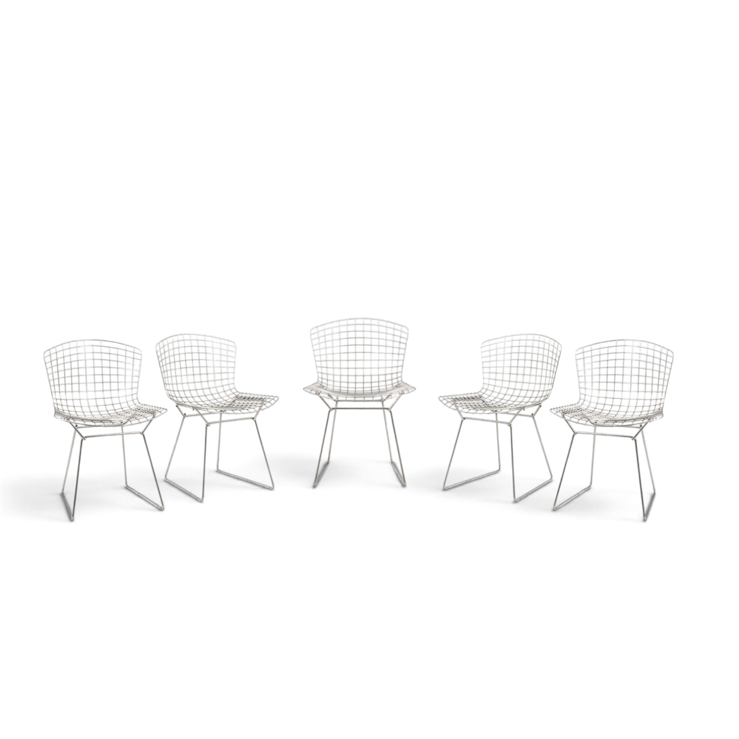 Harry Bertoia for Knoll Chrome-Plated Steel Chairs - Styylish