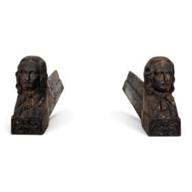 Beethoven Cast Iron Andirons