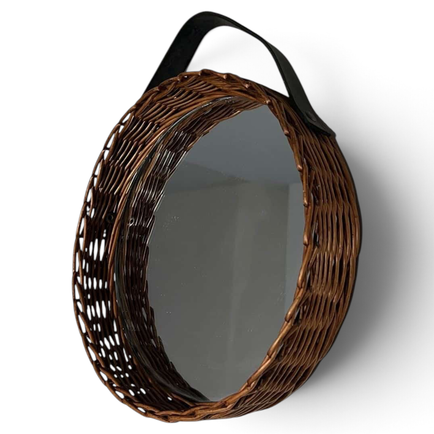 Mid-Century French Rattan Mirror - Styylish