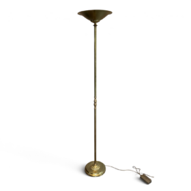 French Neoclassical Brass Floor Lamp