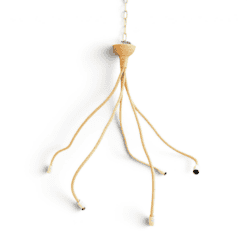 French 1970s Natural Rope Chandelier - Styylish