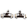 Pair of French 1950s Wrought Iron Animal Wall Lights - Styylish