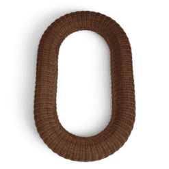 French Mid-Century Oval Rattan Mirror - Styylish