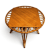 French Mid-Century Trampoline Rattan Coffee Table - Styylish