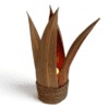 French 1970s Rattan Palm Tree Lamp - Styylish