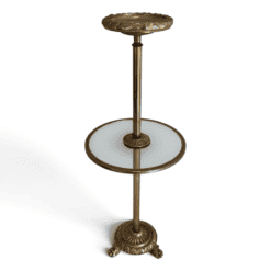 Maison Baguès Gilt Brass and Glass Standing Ashtray - Styylish