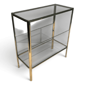 Jacques Théophile Lepelletier Bronze and Glass Magazine Rack