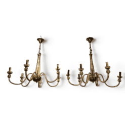 Pair of 1970s Murano Champagne Glass Chandeliers - Styylish