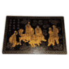 French Chinoiserie Black Lacquer and Gilt Panel - Styylish