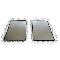 French Jean Royère Style Coiled Wire Mirrors - Styylish