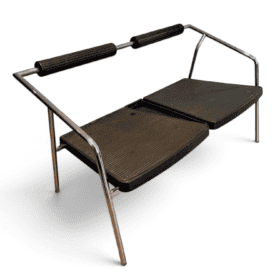 1970s System Chrome and Rubber Sofa